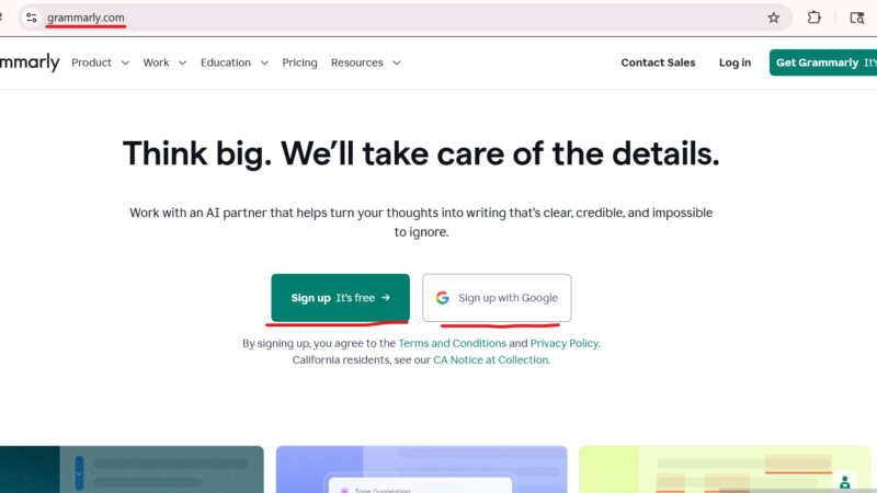 Best Free AI Writing Assistant in 2026 – Grammarly Full Review | Toolszai screenshot