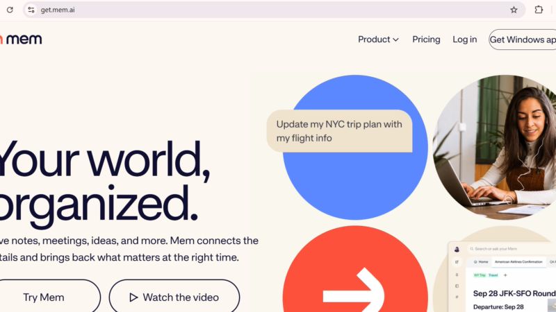 Mem AI Review 2026: Best AI Note-Taking App for Productivity screenshot