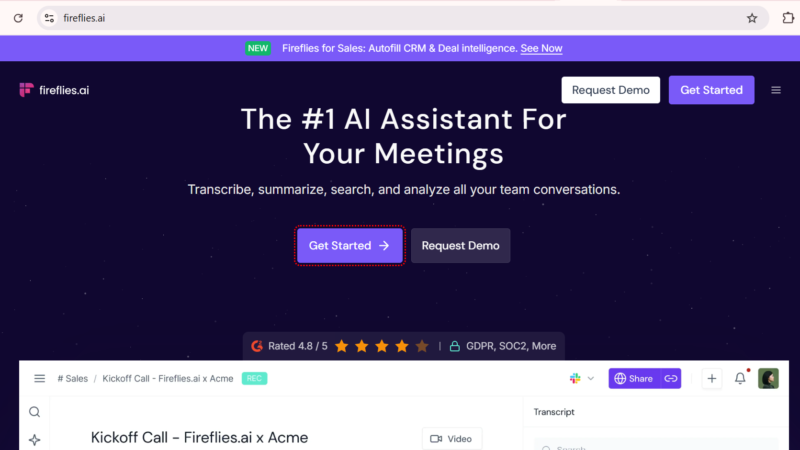 Fireflies AI Review 2026 Best AI Meeting Assistant screenshot