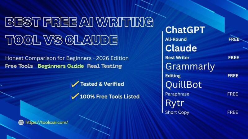 Best Free AI Writing Tool for Beginners vs Claude — Honest Comparison 2026 screenshot