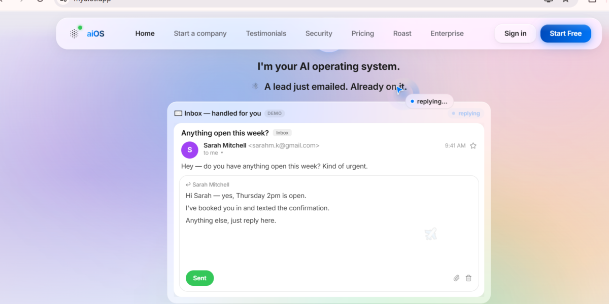 aiOS is an AI operating system that turns your business