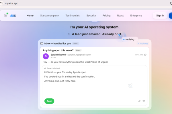 aiOS is an AI operating system that turns your business